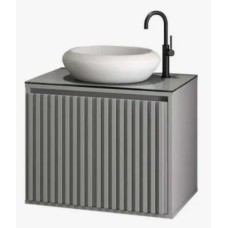 Astral Design Gabinete Ripado 60 com tam Cinza 