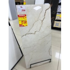 Piso Semi gres Modena Bege Polido Clássico 45x89 Extra Lume 