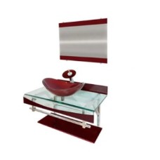 Pettra Gabinete VD Kit Maragogi Bordô 70 cm 