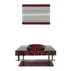 Pettra Gabinete VD Kit Ipanema Marmo Bordô