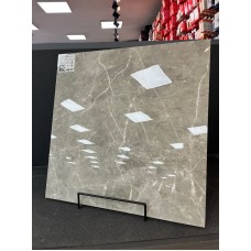 Piso cerâmico Rochamaxx Retificado Polido HD Marmo Gris 82x82 Extra 