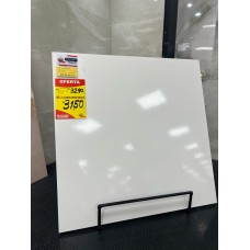 Piso Retificado 600779 Branco Liso Brilho 60x60 Extra Lume 