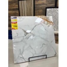 Piso Semi Gres Calacata Gold Polido Essencial 85x85 Extra Lume