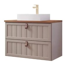 Gabinete Para Banheiro Com Cuba Sense 60cm Cappuccino/freijo